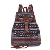 Retro Vintage Design Ethnic Style Bohemia Drawstring Mini Backpack Bag Satchel School Bag for Ladies Women