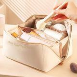PU Leather Makeup Bag Waterproof Travel case Bride Kitbag Square Pillow Carry Pouch Beauty Cosmetic Bag