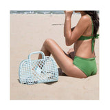 Personalized Vintage Foldable Waterproof PVC Beach Bag Jelly Basket Unisex Wedding Party Favor Bags