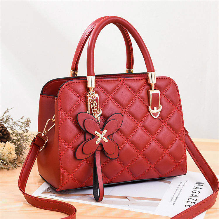 Office Handbags Beautiful Pink Cute Design Zipper Closure Soft Polyester Lining Letter Hot Sales