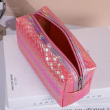 Girl Vegan Waterproof PU Leather Makeup Bag Travel Toiletry Women's Cosmetic Bag 10 Makeup Organizers Zipper Pouch Lady
