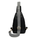 Chest Bags for Women Sling Bag With Guitar Strap Leather Crossbody Belt Bag Fashion Fanny Pack