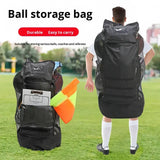 Double Shoulder Polyester Basketball Football Net Volleyball Training Equipment Large Ball Net Storage Bag with Zipper Backpack
