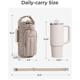 Travel Quilted Insulated Water Bottle Carrier Holder Crossbody Sling Water Bottle Bag for 32/64 oz Bottle Custom Fitness Gym Bag
