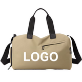 Men's Women's Sports Fitness Gym Bag Large Capacity Dry Wet Separation Fashion Hand Travel for Short Business Trips Polyester
