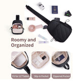 Women's Shoulder Chest Bag Portable Crossbody Bag Zipper Closure Multifunctional Bluetooth Adjustable Strap Phone Sling Bag