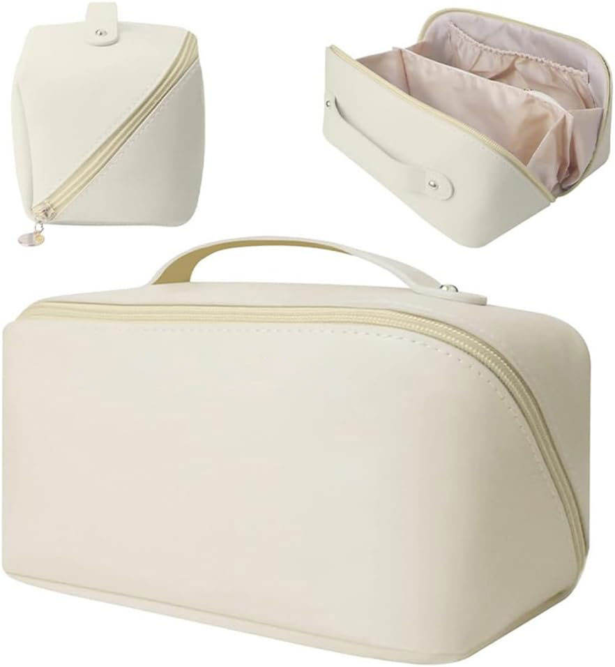 PU Leather Makeup Bag Waterproof Travel case Bride Kitbag Square Pillow Carry Pouch Beauty Cosmetic Bag