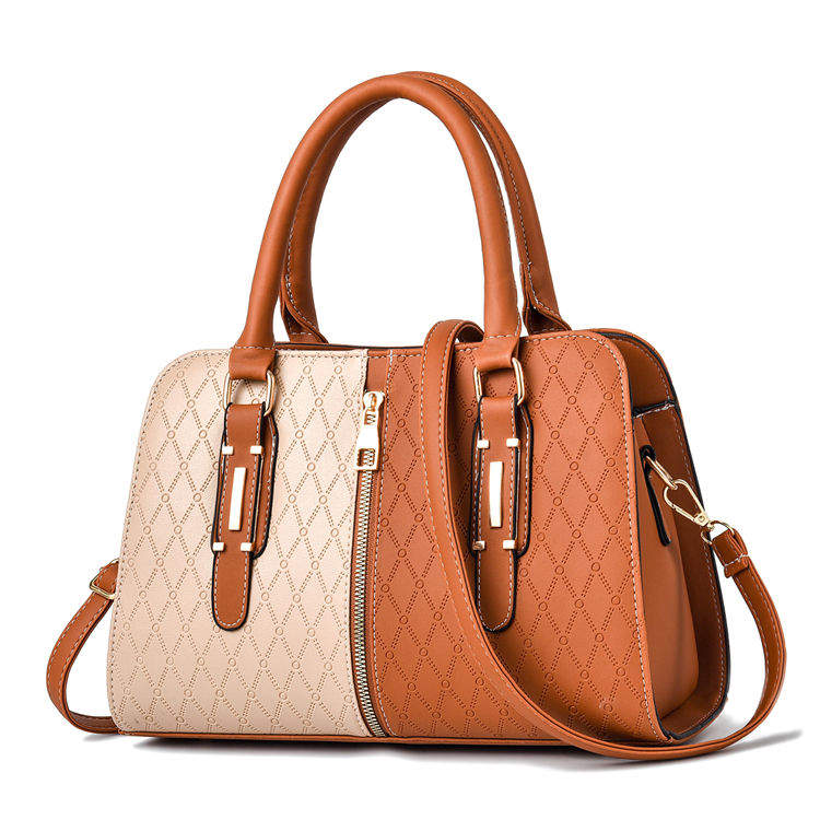 High Quality Pu Hot Travel Latest Female Stylish Tote Brand Quilted Pink Large Shoulder Handbags Supplier
