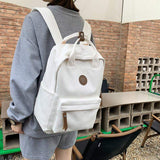 Canvas Backpack Autumn Casual Travel Handbag Korean Style Breathable Waterproof Durable String for Junior High School Travel Bag