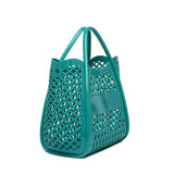 Tote Bag Large Capacity PVC Jelly Bag New Plastic Handheld Rectangle Beach Bath Wash Basket Hollow Cooling Shopping Basket