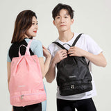 Large-Capacity Waterproof Polyester Oxford Sports Backpack for Men Women Fashionable Outdoor Leisure Fitness Bag for Daily Use