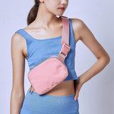 Nylon Crossbody Fanny Pack Bag Women Shoulder Belt Bag Pouch Canvas Sports Waterproof Waist Bag Pillow Polyester Oem