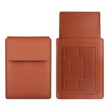 Business Computer Bag Laptops Mouse Case Set Pu Waterproof Laptop Bag Leather Sleeve Stand