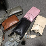 New Arrival Retro PU Custom Small Crossbody Bags Mobile Phone Bag Checkered Shoulder Strap Bag for Women