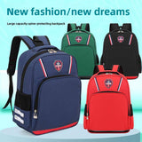 Primary School Student's Customized Logo Canvas Backpack Zipper Closure Breathable Waterproof Curved Shoulder Straps Backpack