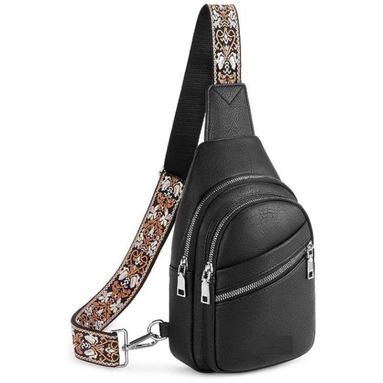 Leather Women's Retro Crossbody Bag Durable Waterproof Fashionable Summer Ladies' Shoulder Sling Chest Bag