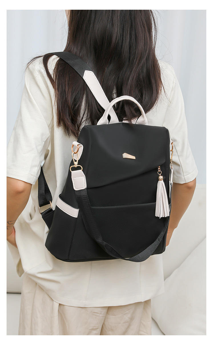 Simple Solid Color Unisex Backpack New Fashion Travel Dual-use Large Capacity Zipper Closure Women's Commuting Casual Schoolbag