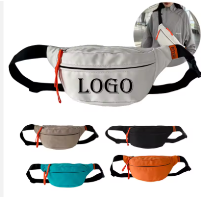 Casual Sports Waist Pack Unisex Waterproof Anti-Stain Nylon Crossbody Shoulder Bag for Men and Women