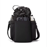 Premium Insulated Waterproof Bottle Carrier with Professional Crossbody Shoulder Strap for Gym & Outdoors