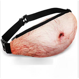 Dadbagw 3D Belly Pockets Belt Bag Novelty Men Beer Belly Waist Bag Travel Phone Anti-theft Organizer Waist Bag