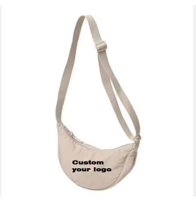 Chic Customizable Logo Vintage-Style Shoulder Bag – Ultra-Lightweight Pure Nylon Crossbody for the Spring/Summer