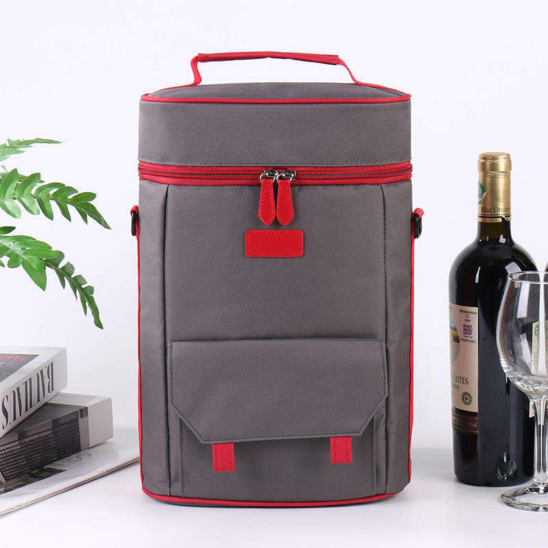 Cross-Border Portable 15L Oxford Wine Insulation Bag New Red Wine Refrigerated Cold Preservation Shoulder Gift Thickened Ice Bag
