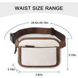 Adjustable Crossbody Fanny Pack Unisex Waterproof Chester Bag Custom PU Leather Waist Bag With Logo