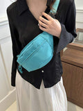 Crossbody Bag Women Casual Bag Spring New Niche Versatile Ins Waist Bag Trendy Sports Kumquat Solid Color Chest Bag