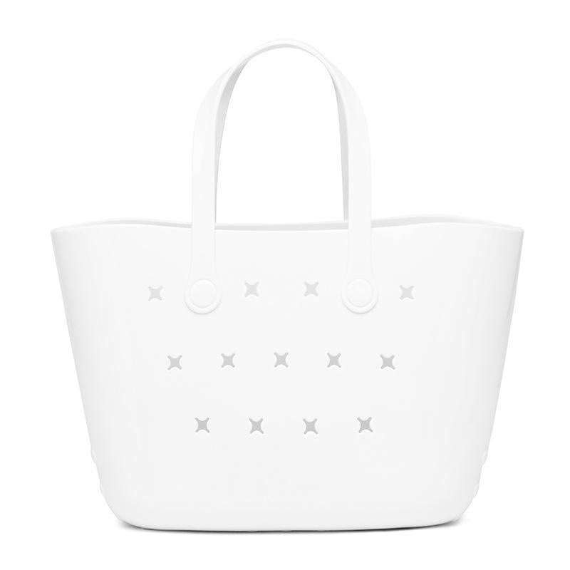 Handbag High-End Women's PVC Jelly Beach Toiletry Bag Open Closure Casual Cut DIY Vegetable Basket Large Capacity Polyester