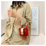 Summer Fashion Transparent Mini Tote Bags Women's Designer Acrylic Handbags with Polyester Lining Jelly Metal Style