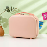 14-Inch Small Fashionable Makeup Case Mini Suitcase Zipper Closure ABS PU Storage Box Handbag Waterproof Logo Gift Bag