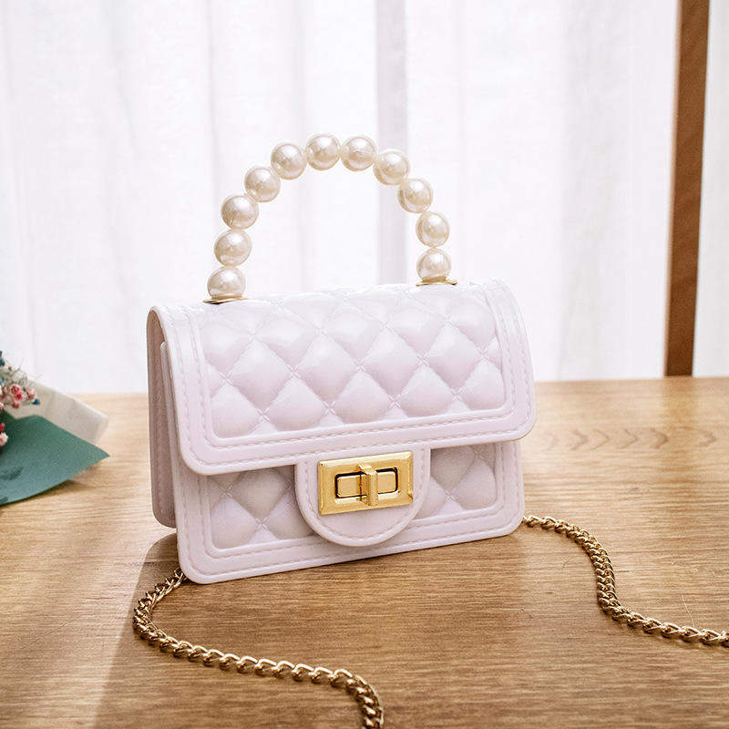 Fashion Candy Color Kid PVC Handbag Single Shoulder Bag Crossbody Cute Mini Clear Jelly Purse