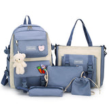 High Quality Kids Student's 5-piece Backpack for Girls Boys Travel Waterproof Backpack School Bags