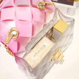 Mini Small Kid Jelly Bag Purse and Handbag for Kids Clear Jelly Handbag Rainbow with Pearl Candy PVC Women Cover Fashion