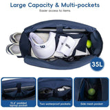 Waterproof Tennis Tote Bag Shoe Compartment Ready-Made for Unisex Hold 2-4 Rackets Both Cross-Border Polyester Custom Gym Bag