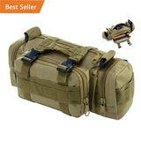 Everyday Tactical Men's Fanny Pack with Zippered Pockets Adjustable Waist Belt Hip Pouch Travel Outdoor Running Bag