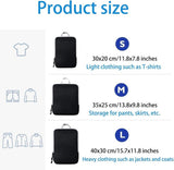 3 Set Compression Packing Cubes with Handle Travel Essential for Suitcases Portable Storage Bag Luggage Organizer Bags