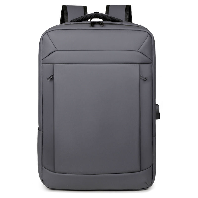 Men's Backpack High Quality Waterproof Oxford USB Fashionable Style Polyester Zipper for School Travel