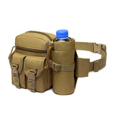 Multi-Functional Polyester Fanny Pack Sport Running Waist Bag Zipper Sling Hip Belt Mesh Water Bottle Holder Pouch