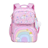 Protection Lightweight for Girls Double Shoulder Bag Waterproof Nylon Backpack for Elementary School Students Grades 3-6 Spine