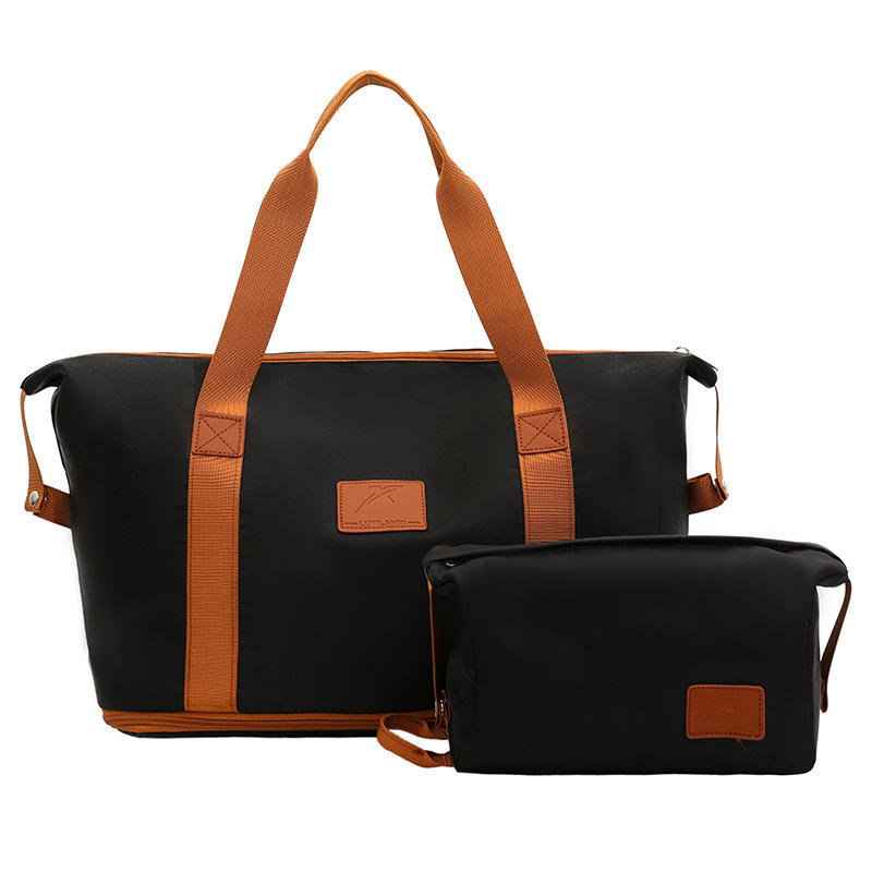 New Oxford Fashion Two-Piece Travel Bag Set Large Capacity Waterproof Storage Can Be Attached Trolley Gym Bag Unisex Hand