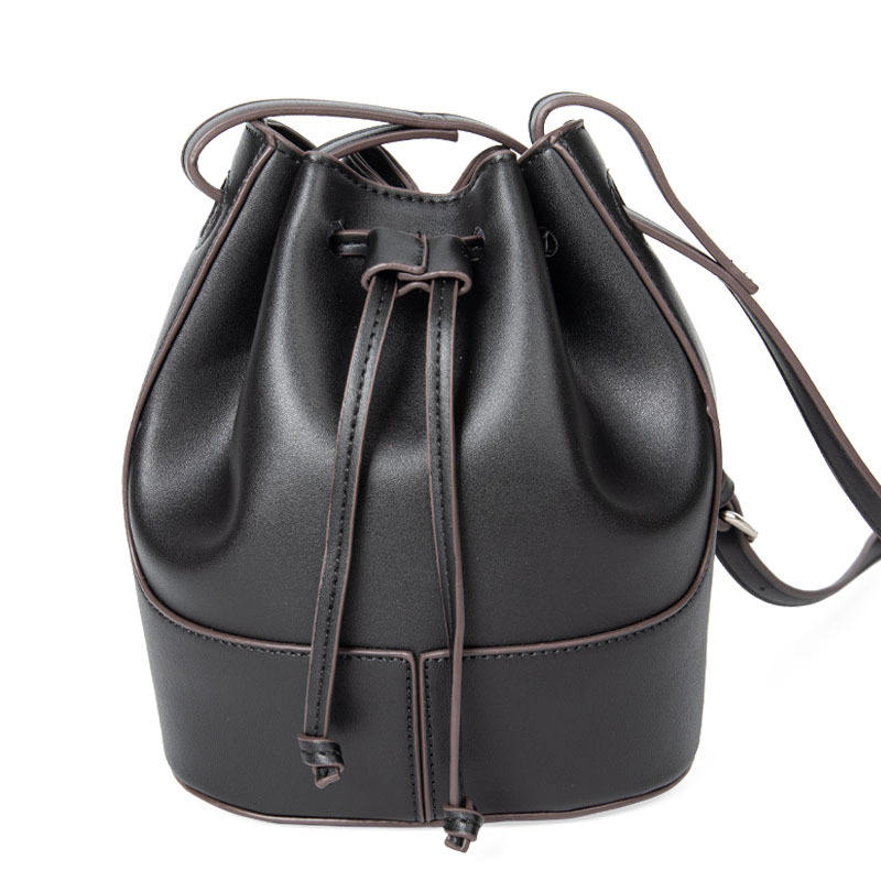 New Product Luxury Women One Shoulder Bucket Large Capacity Handbags Pu Leather Soft Crossbody Bags