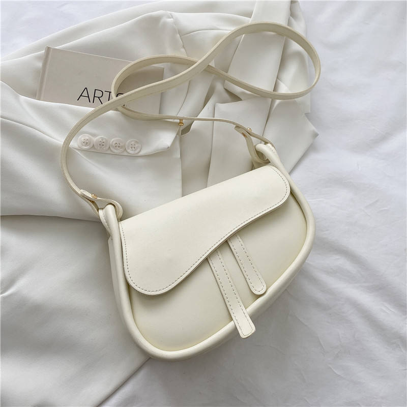 New Fashion Trendy Designer Women's PU Handbags Luxury Vintage Saddle Crossbody Shoulder Purse for Summer