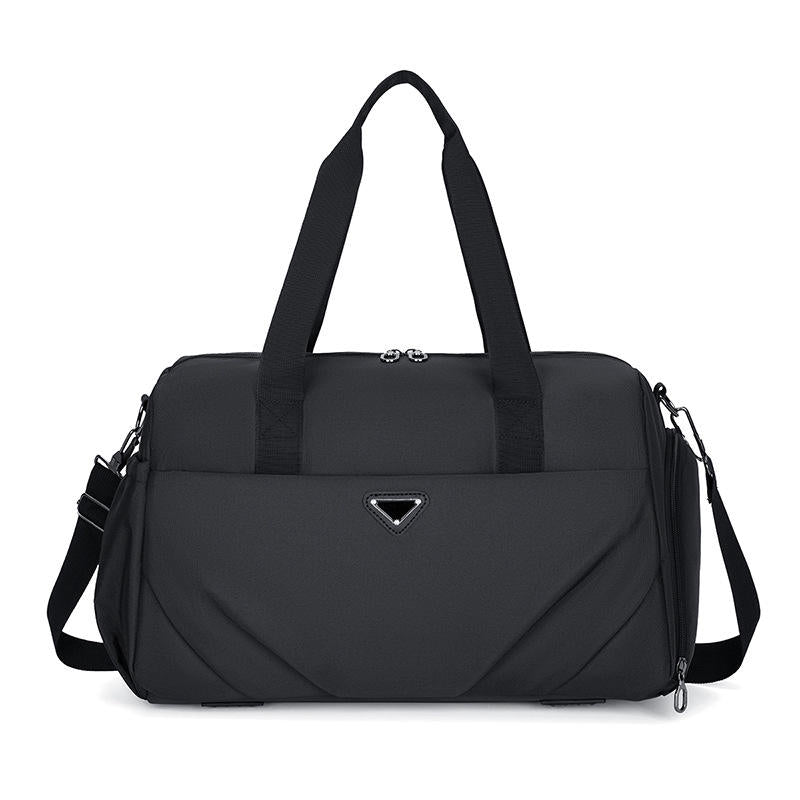 Large Capacity Nylon Pleated Business Trip Handheld Luggage Travel Bag Separate Shoe Compartment Fashionable Gym String Bags