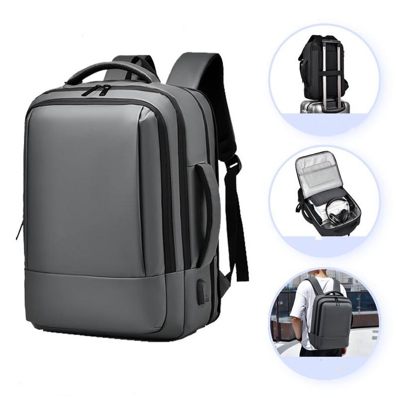 High Quality New Expandable Waterproof Zipper Letter Computer Backpack Large Capacity Travel Unisex Business Bag 17.3inch
