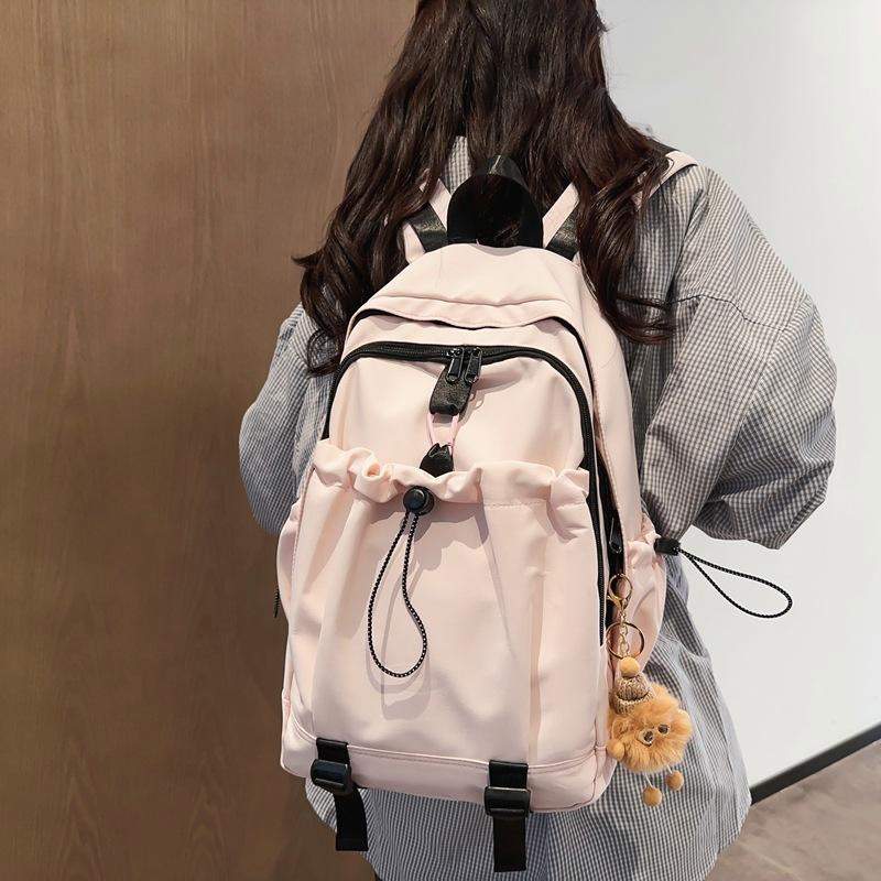 High Beauty Soft Back Zipper Hasp Closure Unisex Student Backpack Large Capacity Waterproof Fashion Letter Sports Travel Bag