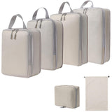 Nylon Cloth Storage Bags with Zipper Sport Fashion Compression Packing System Closure 6-Piece Travel Packing Cubes Organizers