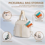 Premium Waterproof Racket Sports Tote – Professional PU Leather Gym Bag for Tennis, Badminton, and Pickleball with Multi-Compartment Storage