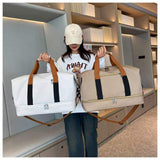 Women Gym Fitness Duffel Bag Travel Shoes Compartment Weekender Overnight Large Capacity Travel Bag
