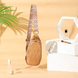 Crossbody Guitar Strap Belt Bag Vegan Leather Ladies Sling Bags for Women Fashionable Vintage Portable Summer